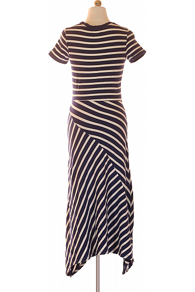 reserved Dámské šaty tričkové s krátkým rukávem asymetrické pruhované volnočasové Vel. XS | reserved | obrázek 3