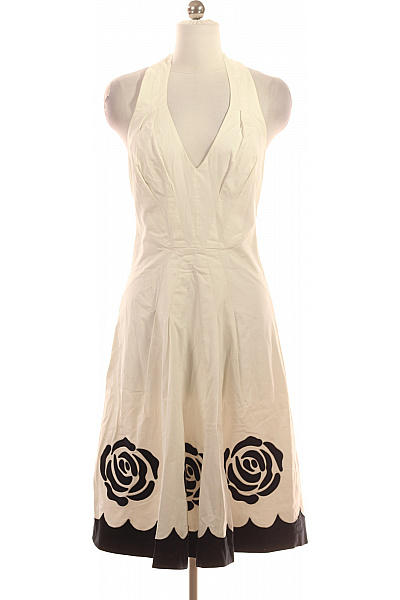 Luisa Spagnoli  Šaty S Květinovým Potiskem Bílé Vel. 42