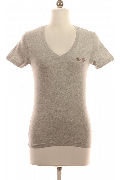 Guess Jednoduché Dámské Tričko Šedé Second hand Vel. S | Guess | obrázek 2