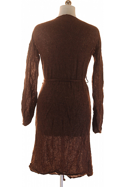 Emilio Sarto Hnědý zavinovací pletený kardigan dlouhý lehký huňatý Velikost m | Emilio Sarto | obrázek 3