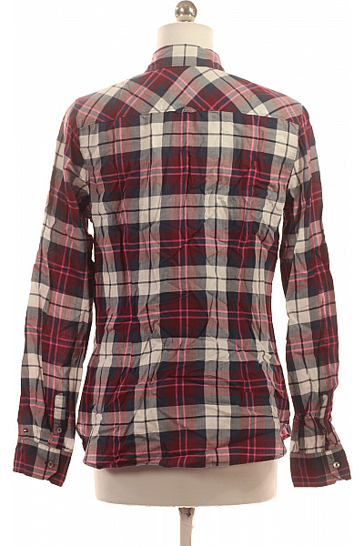 TOMMY HILFIGER Dámská kostkovaná košile s dlouhým rukávem vínová růžová modrá Velikost 8 | TOMMY HILFIGER | obrázek 2