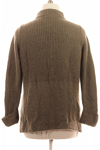 RABE Dámský hnědý žebrovaný pletený kardigan se stojáčkem na knoflíky Velikost 46 | RABE | obrázek 2