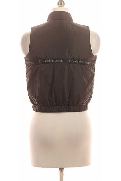 Calvin Klein Polyesterová Krátká Prošívaná Vesta Bez Rukávů Zateplená Tmavě Hnědá Vel. 6 | Calvin Klein | obrázek 3