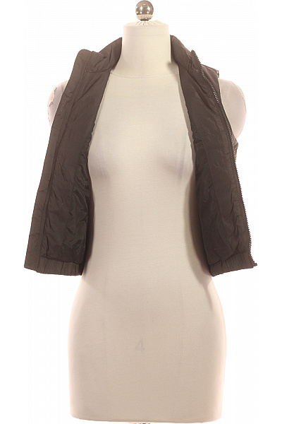 Calvin Klein Polyesterová Krátká Prošívaná Vesta Bez Rukávů Zateplená Tmavě Hnědá Vel. 6 | Calvin Klein | obrázek 4