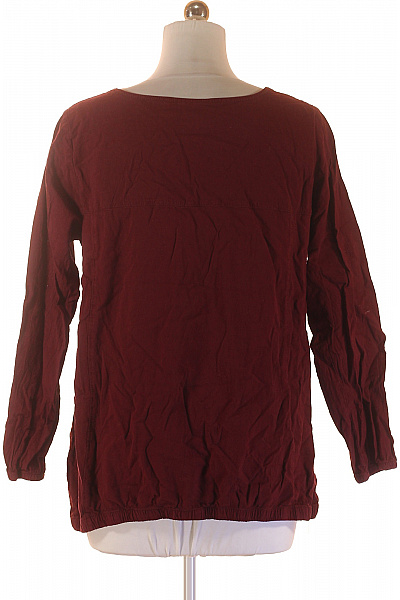 ZIZZI Dámská bordó halenka s dlouhým rukávem a gumou v pase Vel. S | ZIZZI | obrázek 3