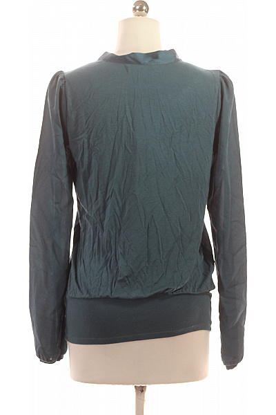 Fornarina Dámská tmavě zelená halenka s mašlí a gumou v pase elegantní Velikost S | Fornarina | obrázek 2