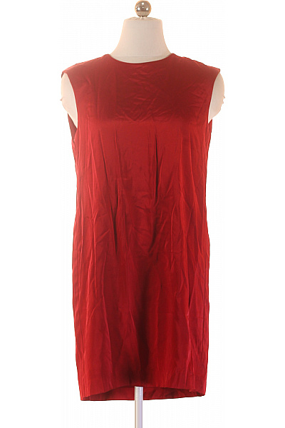 MANGO Dámské červené saténové letní šaty jednoduché Velikost s | MANGO | obrázek 2