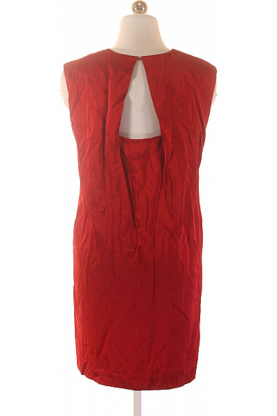 MANGO Dámské červené saténové letní šaty jednoduché Velikost s | MANGO | obrázek 3
