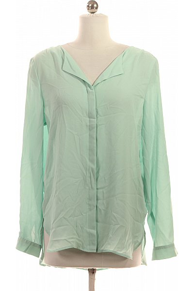 VILA Dámská Světle Zelená Průhledná Společenská Volná Košile Dlouhý Rukáv Vel. S