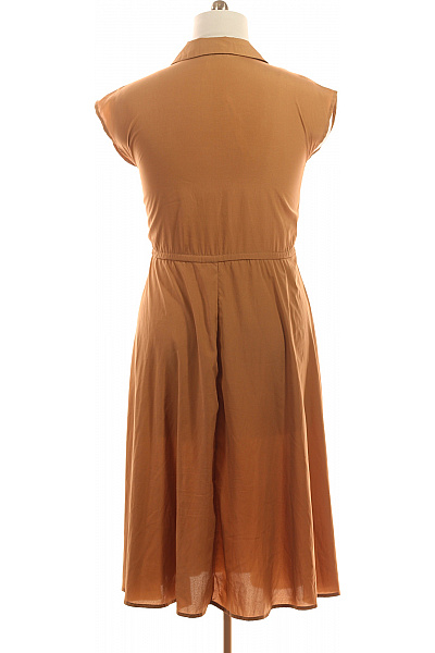 OVS hnědé košilové šaty s páskem letní volnočasové midi Velikost 40 | OVS | obrázek 3