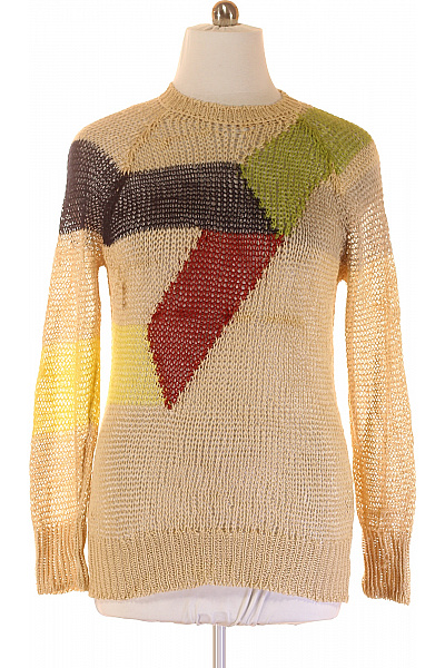 ZARA Pánský Svetr Lněný Barevný Vel. M