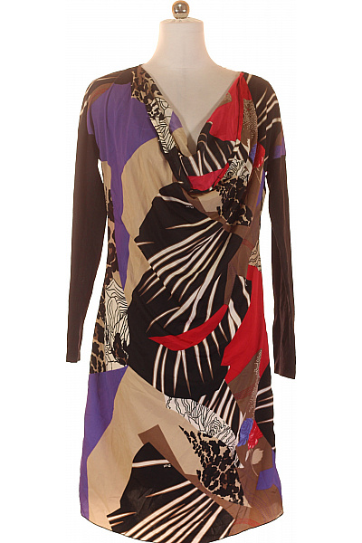 Dámské šaty dlouhý rukáv zvířecí vzor barevné volné Velikost XL | Unimoda | obrázek 2