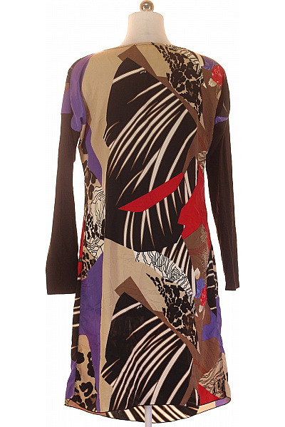 Dámské šaty dlouhý rukáv zvířecí vzor barevné volné Velikost XL | Unimoda | obrázek 3