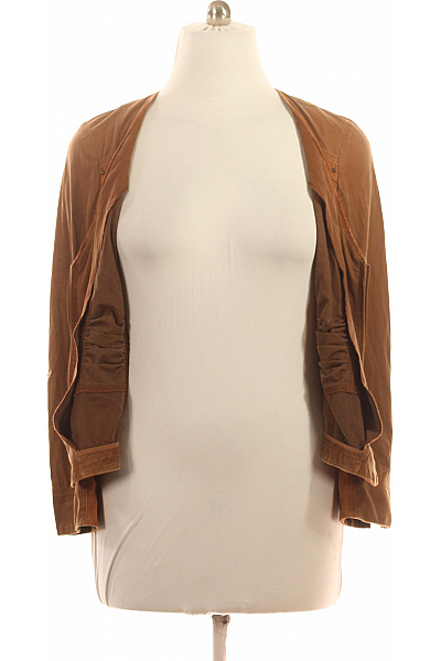 Biba Dámské hnědé polyesterové sako vypasované na zip ležérní jarní Velikost 44 | Biba | obrázek 4