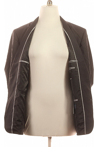 Vlněné společenské sako tmavě šedé elegantní business jednořadé Vel. 58 | Unimoda | obrázek 3