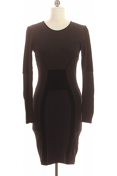 Reiss Černé pouzdrové šaty s dlouhým rukávem a sametovými panely Vel. 38 | Reiss | obrázek 2