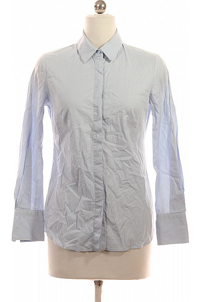 MANGO Dámská Světle Modrá Košile S Dlouhým Rukávem Vypasovaná Vel. XS