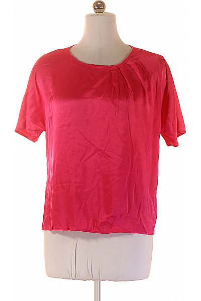 GERRY WEBER Růžová saténová halenka s krátkým rukávem elegantní volná Vel. 40 | GERRY WEBER | obrázek 2