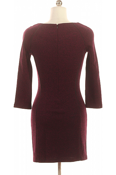 InWear Dámské pouzdrové šaty vínové úpletové elegantní upnuté s dlouhým rukávem Vel. EU 32 | InWear | obrázek 3
