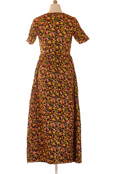 dámské květované šaty maxi s krátkým rukávem letní boho Velikost XS | Unimoda | obrázek 3