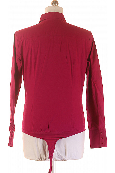 SISLEY Dámská vínová košile slim fit dlouhý rukáv vypasovaná elegantní Vel. L | SISLEY | obrázek 3