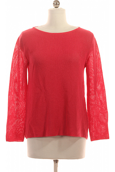 massimo dutti Dámská červená pletená halenka s dlouhým rukávem lodičkový výstřih Velikost S | massimo dutti | obrázek 2