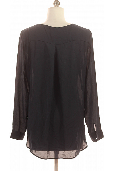 VILA Dámská černá průhledná košile elegantní ležérní s dlouhým rukávem Velikost S | VILA | obrázek 2