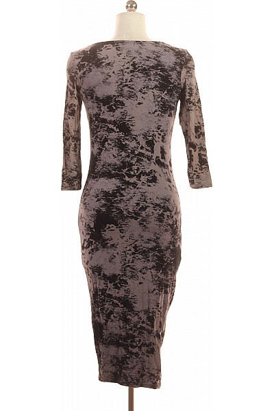 River Island Dámské pouzdrové šaty s dlouhým rukávem šedé černé batikované upnuté trendy Vel. 34 | River Island | obrázek 3