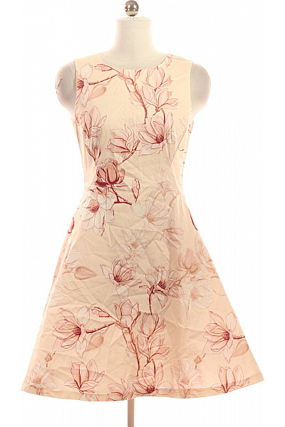 Orsay Dámské Béžové šaty Ke Kolenům Květované Elegantní Na Léto Vel. S