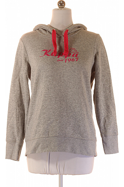 Kappa Dámská bavlněná šedá mikina s kapucí a potiskem přes hlavu Vel. xl | Kappa | obrázek 2