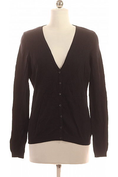Montego Dámský černý Basic Propínací Kardigan S Výstřihem Do V Vel. S