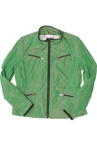 DANIEL HECHTER Dámská zelená lesklá šusťáková přechodová bunda se zipem lehká do pasu Vel. 42 | DANIEL HECHTER | obrázek 2