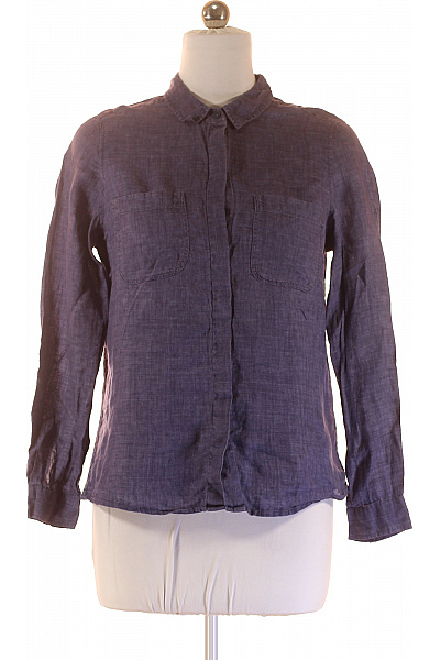 Marks & Spencer Dámská Košile Lněná Modrá Vel. 40 | Marks & Spencer | obrázek 2