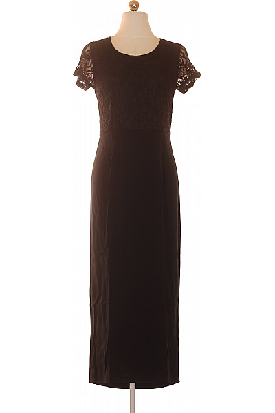 InWear Černé Krajkové Společenské šaty S Krátkým Rukávem Vel. 34