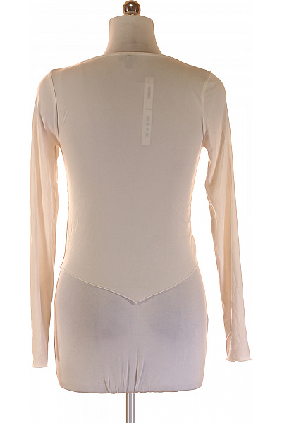 Dámské bílé průhledné tričko s dlouhým rukávem asymetrické Velikost EU 38 | Unimoda | obrázek 3