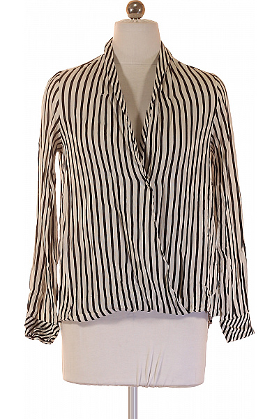ZARA Dámská pruhovaná halenka zavinovací s dlouhým rukávem Vel. s | ZARA | obrázek 2