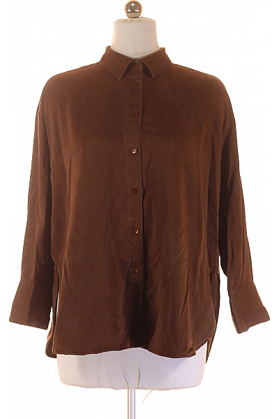 Smith & Soul Dámská hnědá lyocellová košile dlouhý rukáv volná ležérní Vel. s | Smith & Soul | obrázek 2
