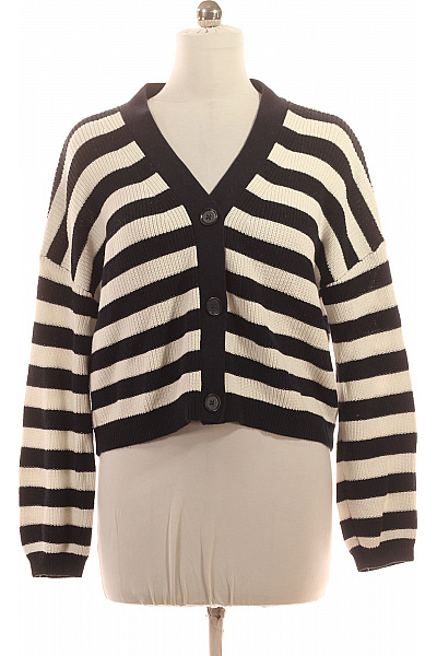 COMMA Dámský Cardigan Černobílý Second Hand Vel. 40