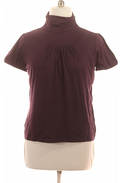 SIXTH SENSE Dámské viskózové tričko s rolákem a krátkým rukávem vínové jednobarevné Vel. l | SIXTH SENSE | obrázek 2