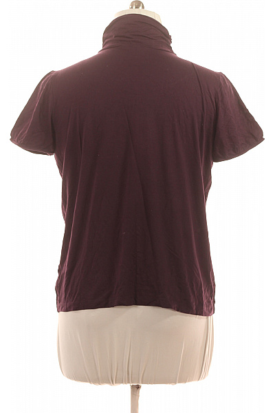 SIXTH SENSE Dámské viskózové tričko s rolákem a krátkým rukávem vínové jednobarevné Vel. l | SIXTH SENSE | obrázek 3