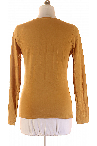 basic Dámské tričko žluté basic dlouhý rukáv kulatý výstřih jednobarevné Vel. 42 | basic | obrázek 3