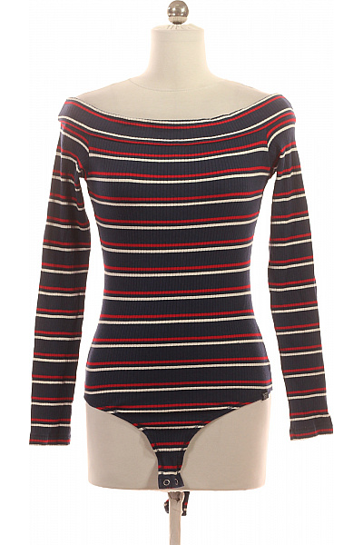 SUPERDRY Dámská Pruhovaná Pletená Body Halenka S Dlouhým Rukávem A Lodičkovým Výstřihem Vel. S