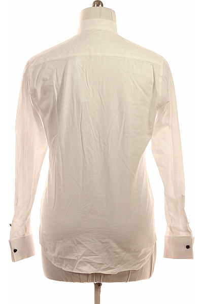 LAWRENCE GREY Pánská bílá společenská košile dlouhý rukáv slim fit smokingová Velikost m | LAWRENCE GREY | obrázek 3