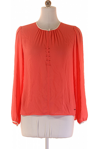 TOMMY HILFIGER Dámská oranžová halenka s dlouhým rukávem propínací elegantní volná Velikost 6 | TOMMY HILFIGER | obrázek 2