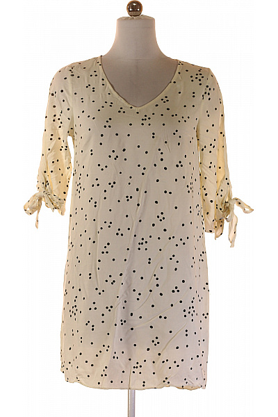 HM  Dámské krémové šaty s puntíky volného střihu na léto Vel. 38 | HM  | obrázek 2