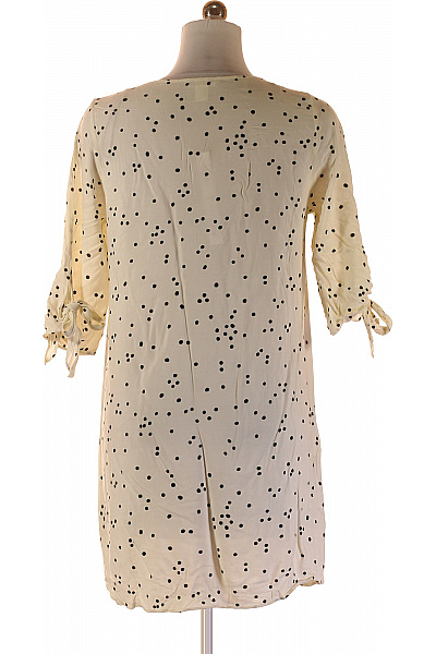 HM  Dámské krémové šaty s puntíky volného střihu na léto Vel. 38 | HM  | obrázek 3