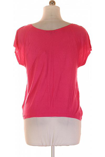 HM  Dámské Růžové Tričko Krátký Rukáv Basic S Kapesní Kulatý Výstřih Velikost M | HM  | obrázek 3