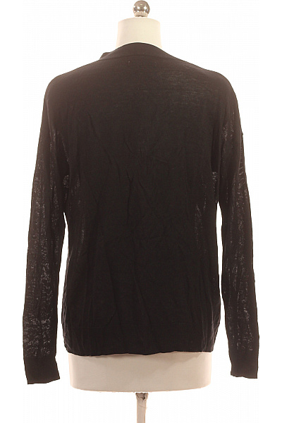 Dámský černý lehký tenký propínací kardigan s výstřihem do V na knoflíky Velikost XS | Unimoda | obrázek 2