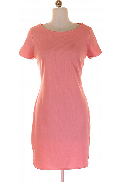 Pouzdrové šaty  Šaty Růžové Second hand Vel. 34 | Unimoda | obrázek 2