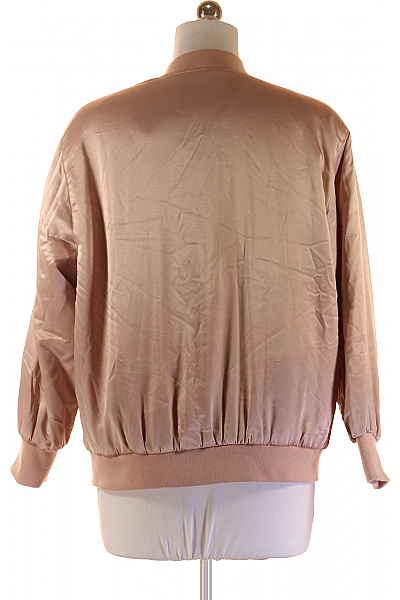 ZARA Dámská bomber bunda lesklá růžová saténová přechodová do pasu Vel. M | ZARA | obrázek 2